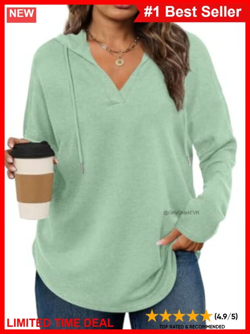 Plus Size Hoodie Long Sleeve Drawstring Oversized Sweatshirt